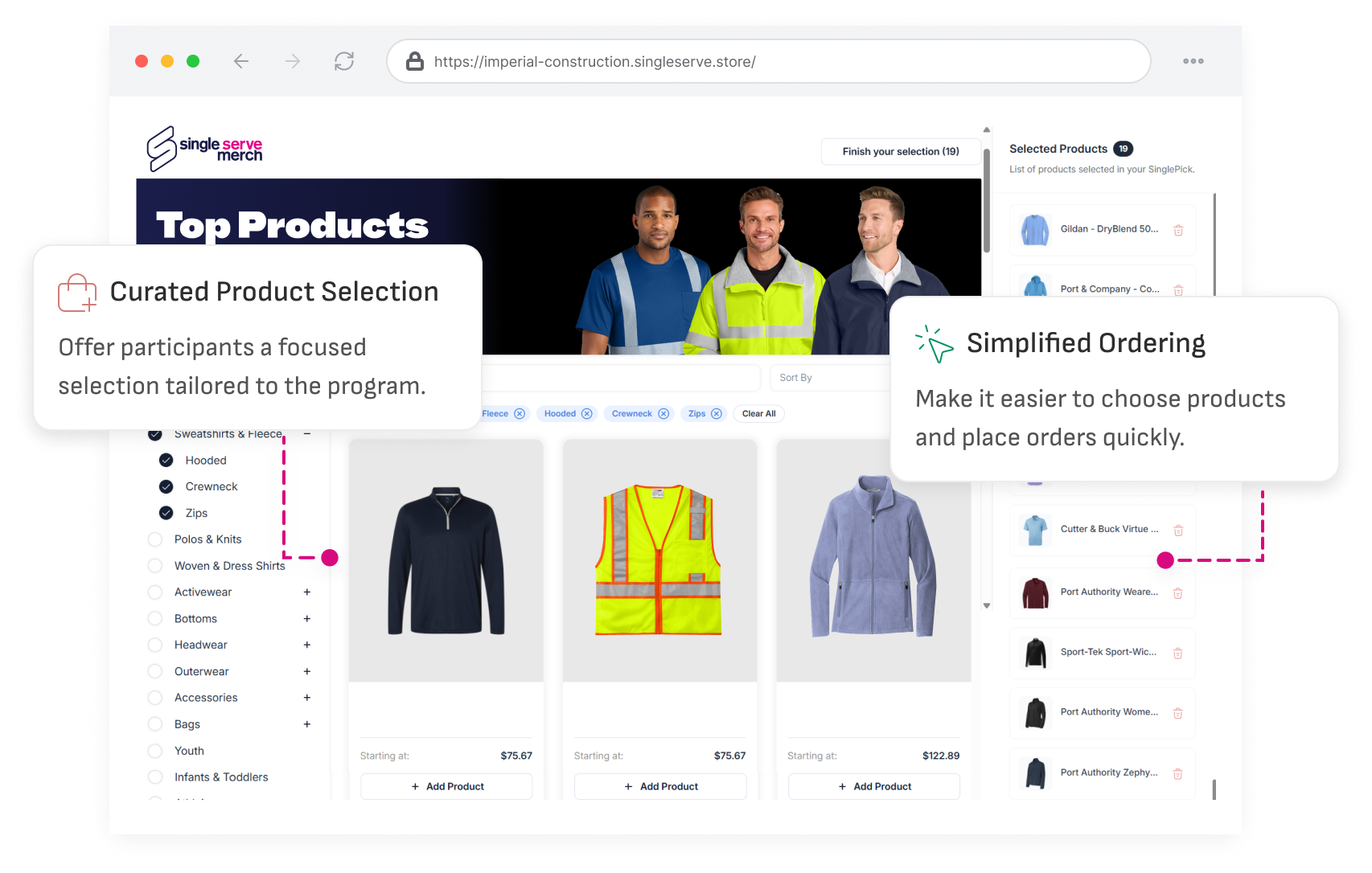 Curate a focused product selection with SinglePick