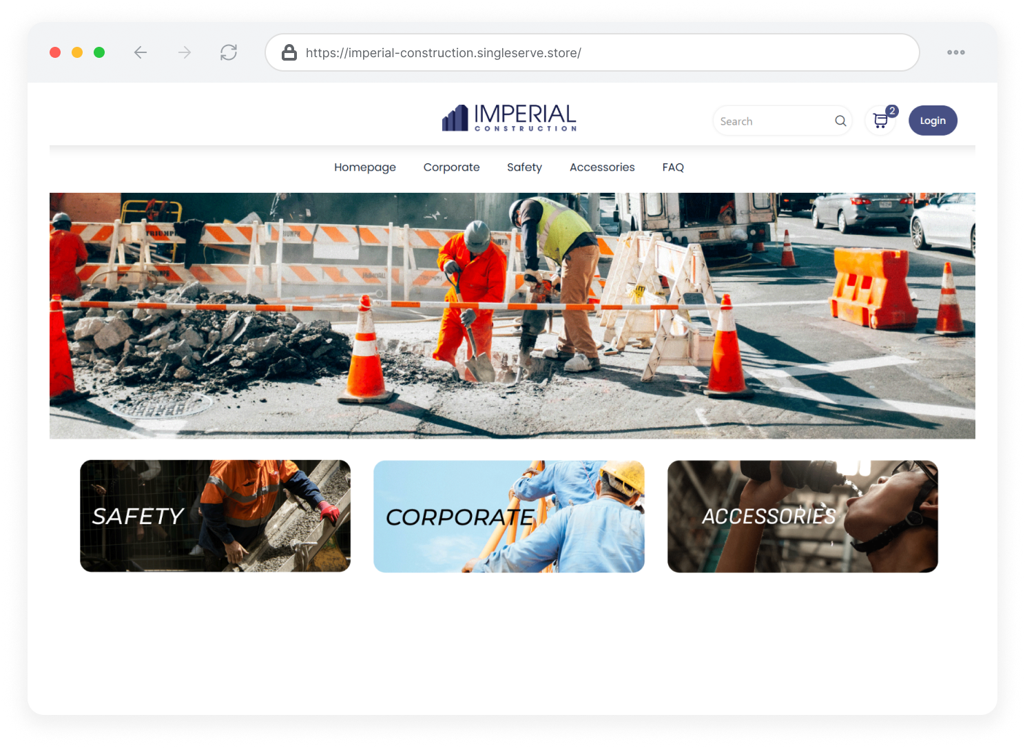 Live branded storefront with callouts for branded storefront and real-time order tracking