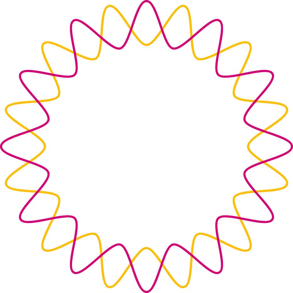 Decorative circle wave