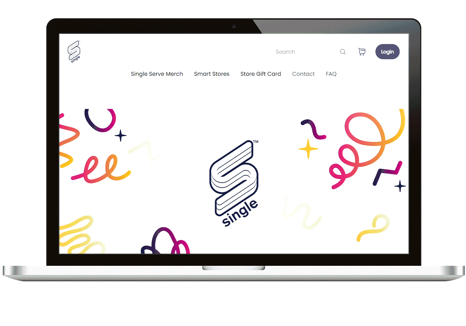 Short gif showing the Single Serve Merch platform in action